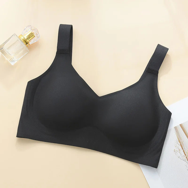 Jelly Support Seamless Bra For Big Breasts, Slim Fit, Push-up Anti-sagging, Wire-free Underwear, Sports Bra, Breathable - Matrix Studios