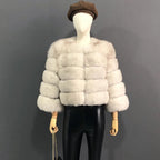 2026 New Style Real Fur Coat 100% Natural Fur Jacket Female Winter Warm Leather Fox Fur Coat High Quality Fur Vest - Matrix Studios
