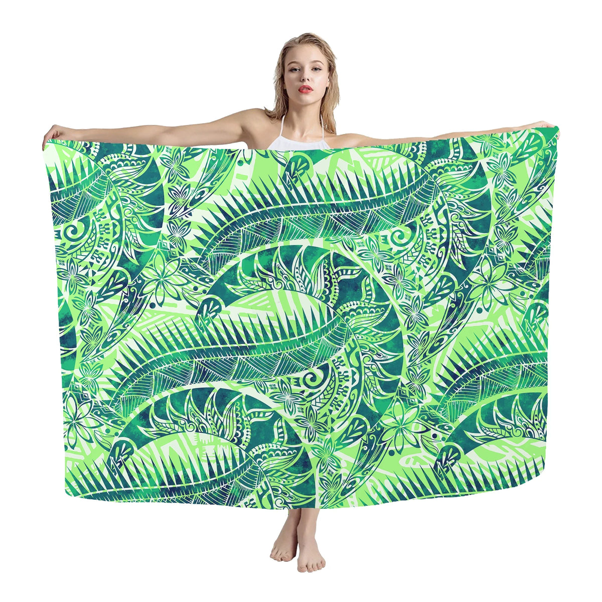 Summer Custom Sarong Rugby Team LOGO Polynesian Tribes Print Multi Wear Beach Sarong Swimsuit Wrap Lavalava Sarong Men Cover - Matrix Studios