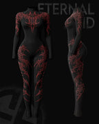 European and American popular zippered long-sleeved trouser jumpsuit slim fit hip-lifting sportswear yoga wear - Matrix Studios