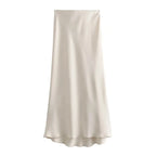 MUJER Woman 2026 Satin Skirt Women High Waist Long Skirts For Women Summer Black Midi Skirt Woman Office Elegant Women's Skirts - Matrix-studios.com