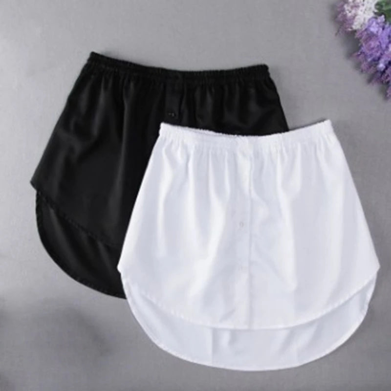 Detachable Underskirt Women Fake Shirt Irregular Skirt Tail Blouse Hem Cotton Extender Fake Hem Mini Skirt Fake Hem 6 Sizes - Matrix-studios.com