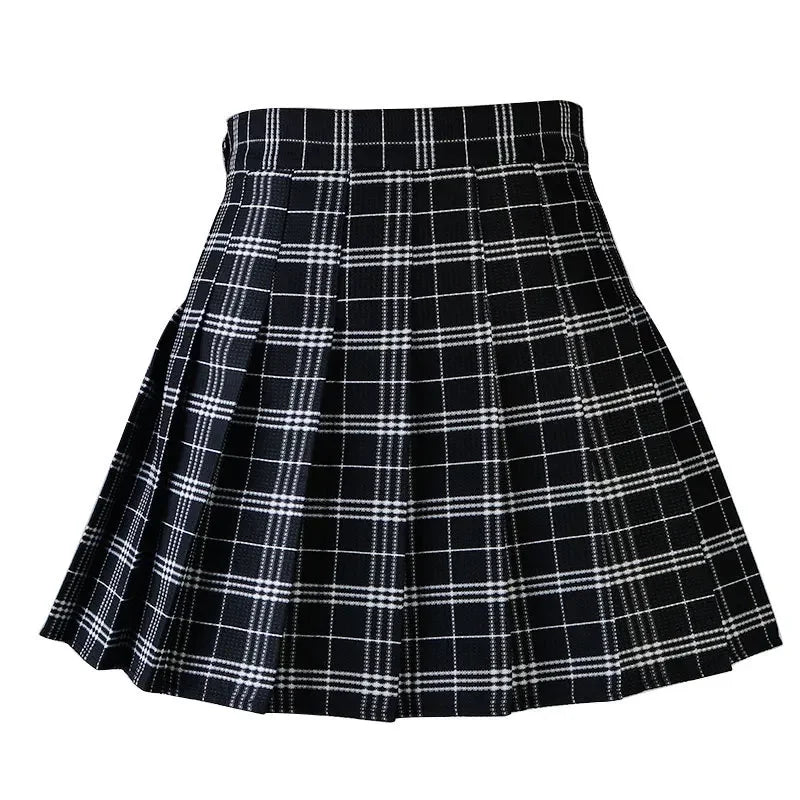 Harajuku 0Women Pleat Skirt 0Preppy Style Plaid 0Mini Cute Japanese School Uniforms Ladies Jupe Kawaii - Matrix-studios.com