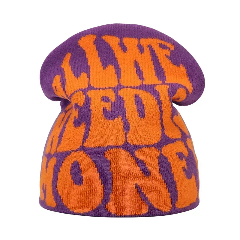 Y2K Letter Knitted Winter Autumn Beanie Cap Men Women Kanye Beanies Gorras Hombre Top Warm Skiing Hat Ear Hats Hip Hop Skullcap - Matrix-studios.com