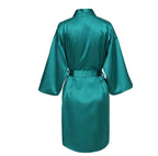 Wedding Party Team Bride Robe With Black Letters Kimono Satin Pajamas Bridesmaid Bathrobe SP2000 - Matrix-studios.com
