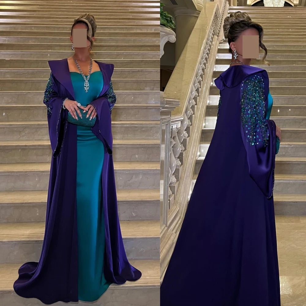 Customized Jiayigong     s Beading Draped Beach Sheath Square Neck Bespoke Occasion Gown Long es - Matrix Studios