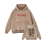 Japanese Anime Jujutsu Kaisen Print Hooded Pullover Men Hip Hop Sweatshirt Vintage Hoodie Harajuku Cotton Sweatshirts - Matrix Studios