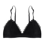 French Lace Triangle Up Lace Bralette No Steel Ring Seamless Bras Sexy Women Thin Pad Bra Summer Breathable Brassier - Matrix Studios