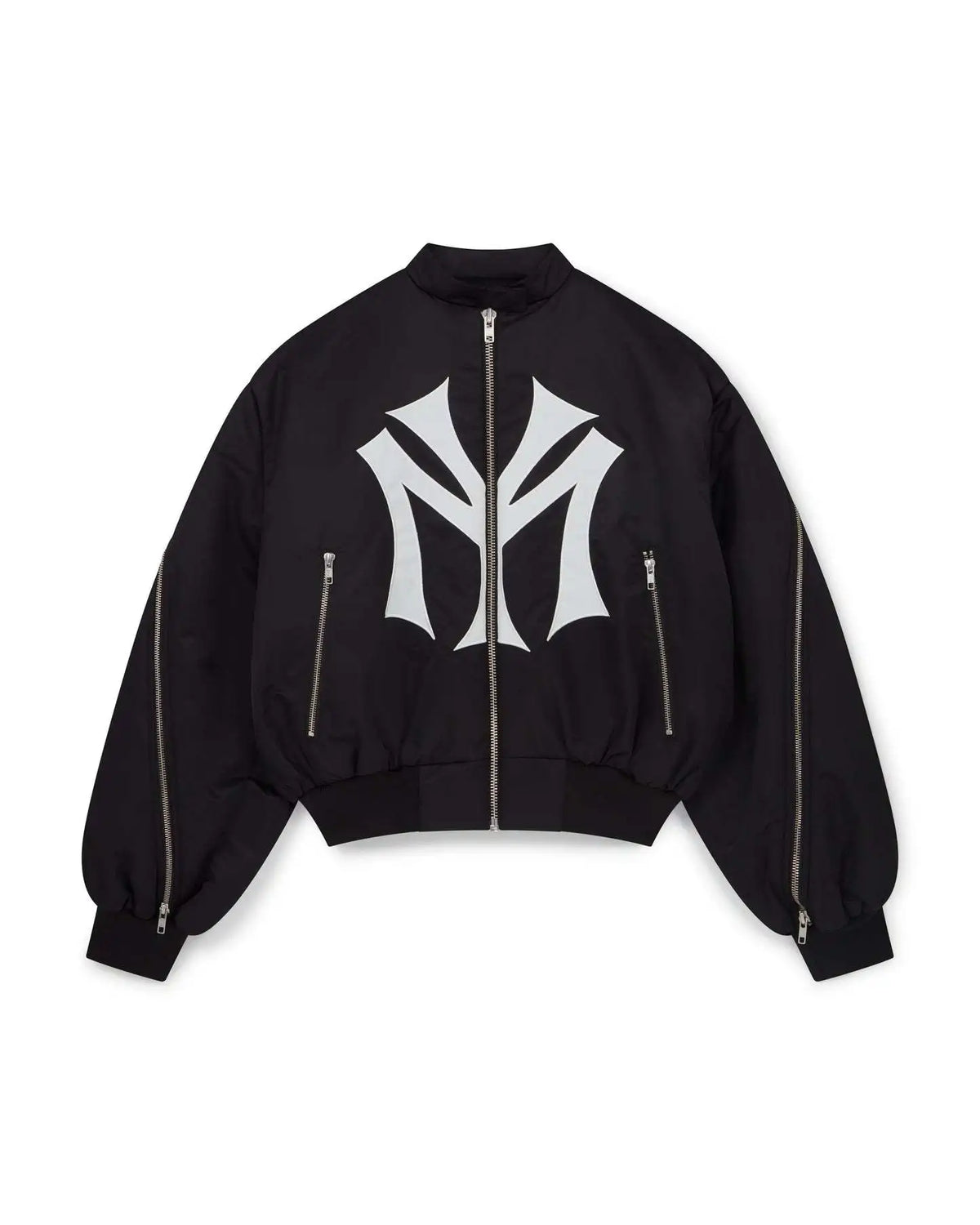 European and American Multi Zipper Design Cross-Border Men's and Women's Loose Letter Embroidery Pattern Fashionable Hoodie - Matrix Studios