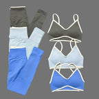 2Pcs HISTELLO Women's Seamless Yoga Fitness Set Ignite Sculpt Scrunch Leggings Strappy Halter Bra Gym Sports Fitness Outfit - Matrix-studios.com