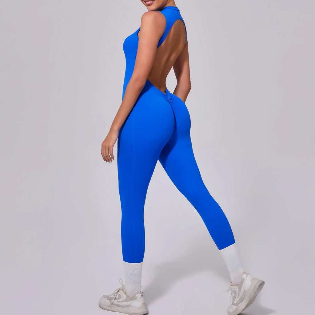 Female Jumpsuit One Pieces Fitness Overalls Body Sexy Bodysuit Sports Jumpsuit Gym Sportswear Pants Woman Clothing Black Romper - Matrix Studios