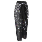 2026 New Sexy Print Retro Swimwear Beach Dress Cover Up Long Skirts Skirt Party Outfits Swimsuit Beachwear - Matrix Studios
