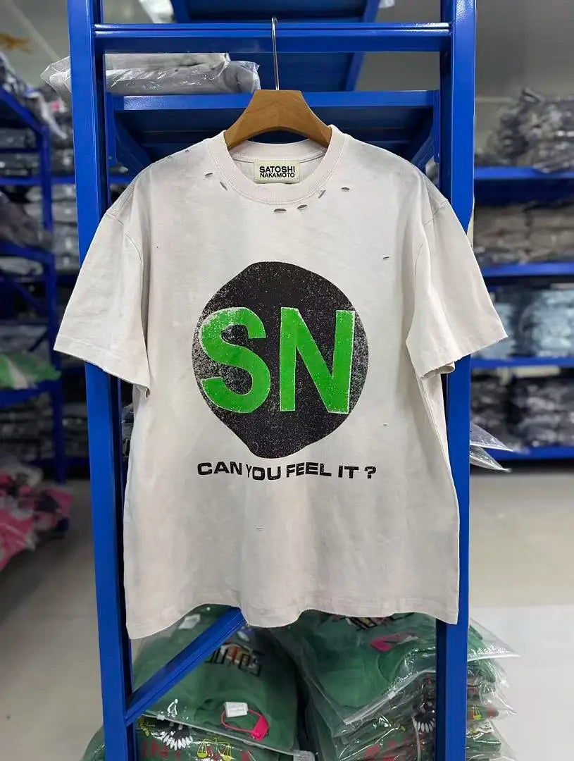 2026ss Satoshi Nakamoto Logo Printed Diamonds Patched Women Men T shirts tees Hiphop Oversized Men Casual Cotton T shirt - Matrix-studios.com