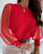Fashion Lace Floral Tops Blouses Women 2024 Long Sleeve Elegant O-neck Loose Shirt Blouse Casual Shirts Spring Summer Ladies Top - Matrix-studios.com