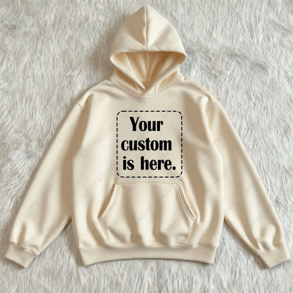2026 Student Casual Custom Printed Text DIY Hoodie Customized Personalized Hoody Custom Hoodies Text Sweatshirt Clothes - Matrix Studios
