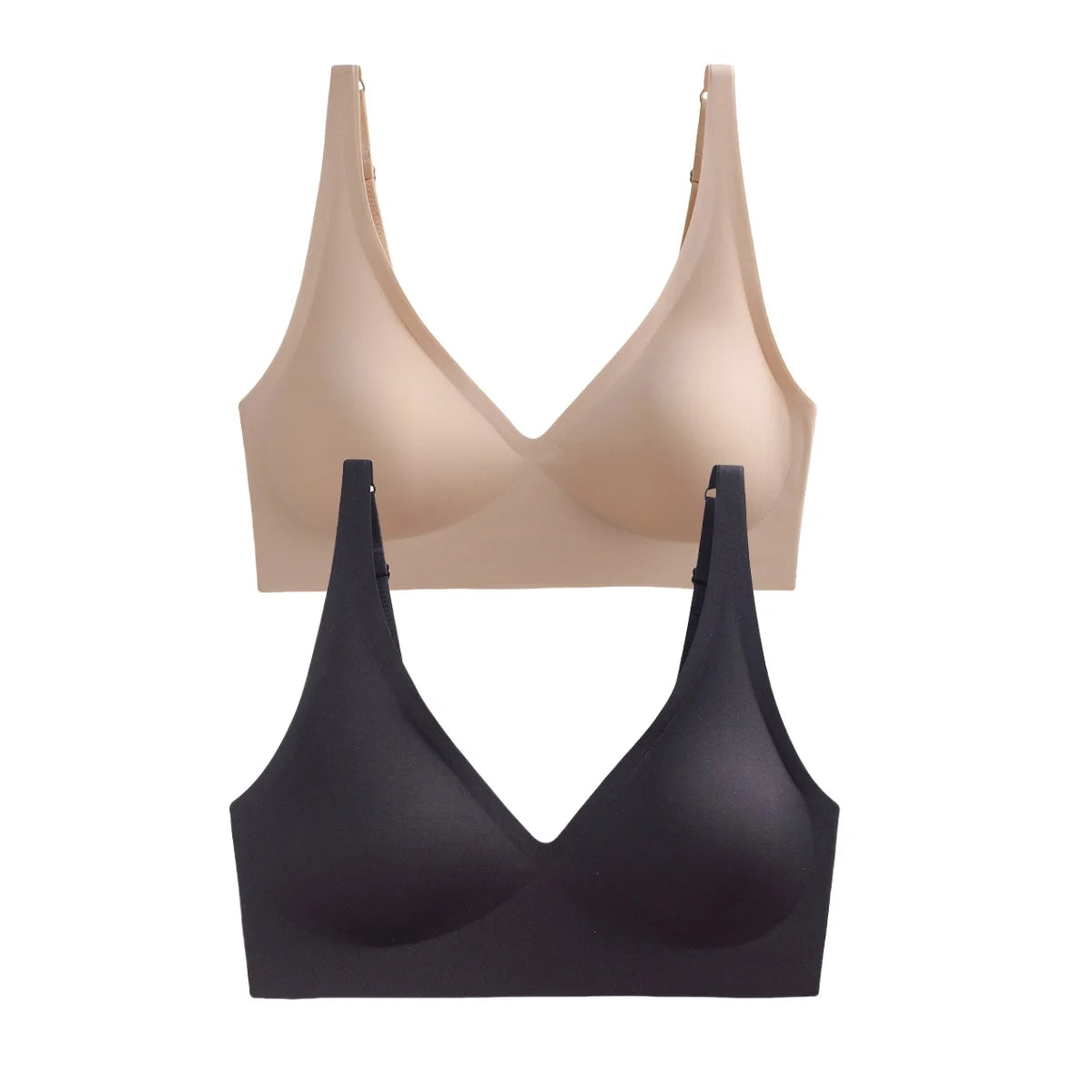 2Pcs/Set Seamless Bras For Women Wireless Underwear Push Up Bralette Soft Padded Deep V Sexy Lingerie Sleepwear Intimates S-3XL - Matrix Studios