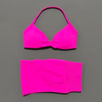 HISTELLO Gym Set 2 Piece Women Strappy Yoga Bra Top Workout Scrunch Shorts Sports Suit Fitness Clothes Seamless Yoga Set - Matrix-studios.com