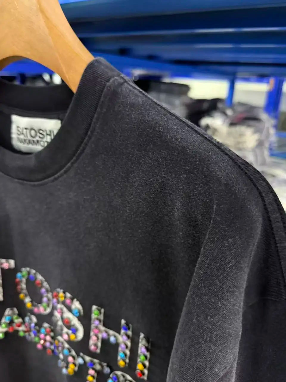 26SS Y2K High Quality American Retro Trendy Fashion Tops Satoshi Nakamoto hotfix rhinestone logo 100% cotton large size loose Men's Women's T-Shirt - Matrix-studios.com