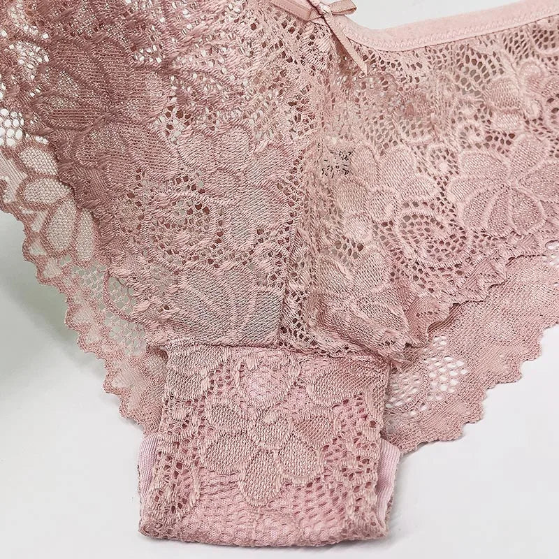 5 PCS/Set Mesh Briefs M-2XL Lace Panties Sexy Transparent Underwear Low Rise Panties Girls Intimates Lingeri - Matrix Studios