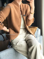 Autumn Winter New Thickened  Cardigan Women Stand Neck Sweater Sweater Loose Knit Base Sweater Jacket - Matrix Studios
