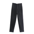 Koekop Office outfits Pencil Trousers Black Pink White Ladies Pants Fashion Office Wear High waist Pants for Women Formal Pants - Matrix-studios.com
