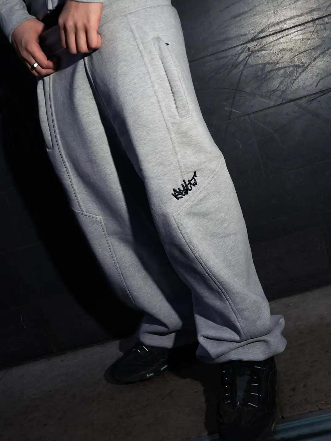 2026 Autumn/Winter European and American Fashion Gothic Y2K Simple Daily Zipper Hoodie High Street Loose Pants Set