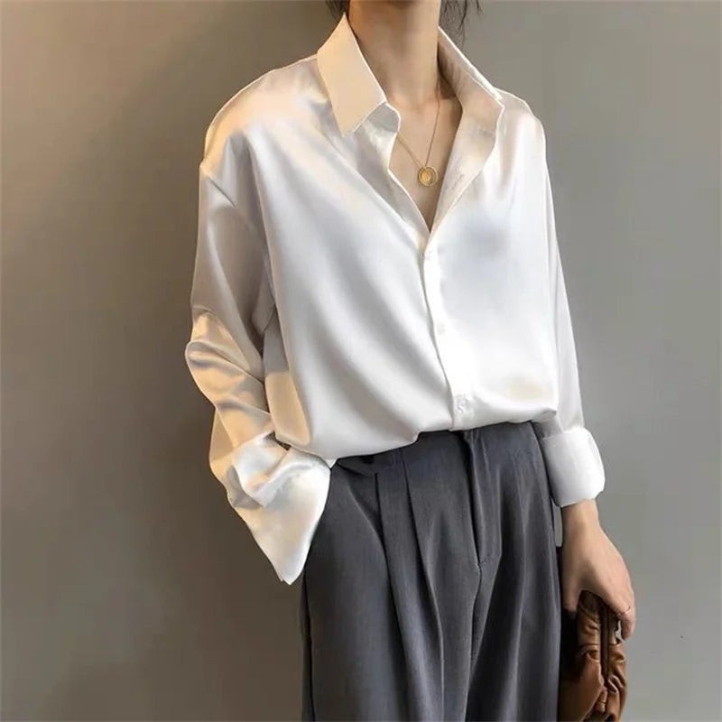 Woman Spring Autumn Style Blouses Shirts Lady Casual Long Sleeve Turn-down Collar Blusas Tops DF4849 - Matrix-studios.com