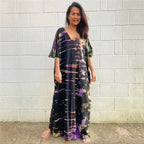 2026 Summer Bohemian Striped Print Women Beach Dress Bathing Suit Cover Up Summer Tunic for Woman Beachwear Robe De Plage Kaftan - Matrix Studios