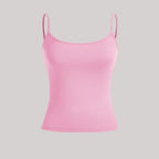 Women Tank Top Strap Slim Top for Summer Fashion Versatile Casual Breathable Micro Elastic Fabric Sleeveless Strap Top - Matrix-studios.com