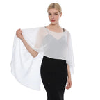 Solid Color Loose Fit Chiffon Cover Up Transparent Cloak Sheer Shawl Top Bohemian Elegant Chiffon Sunscreen Outerwear Party - Matrix Studios