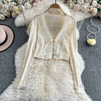 Women Tie Front Crop Cardigan Sheer Openwork Crochet Knit Top Lightweight Bolero Sweater Summer Fairycore Boho Chic Beach Outfit - Matrix Studios