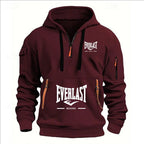 Fashion autumn and winter men's brand clothing multi-zipper design printed hoodie casual sweatshirt loose hooded jumper - Matrix Studios
