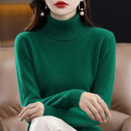 100% Merino Wool Cashmere Sweater Women Knitted Sweater Turtleneck Long Sleeve Pullovers Autumn Winter Clothing Warm Jumper Tops - Matrix Studios