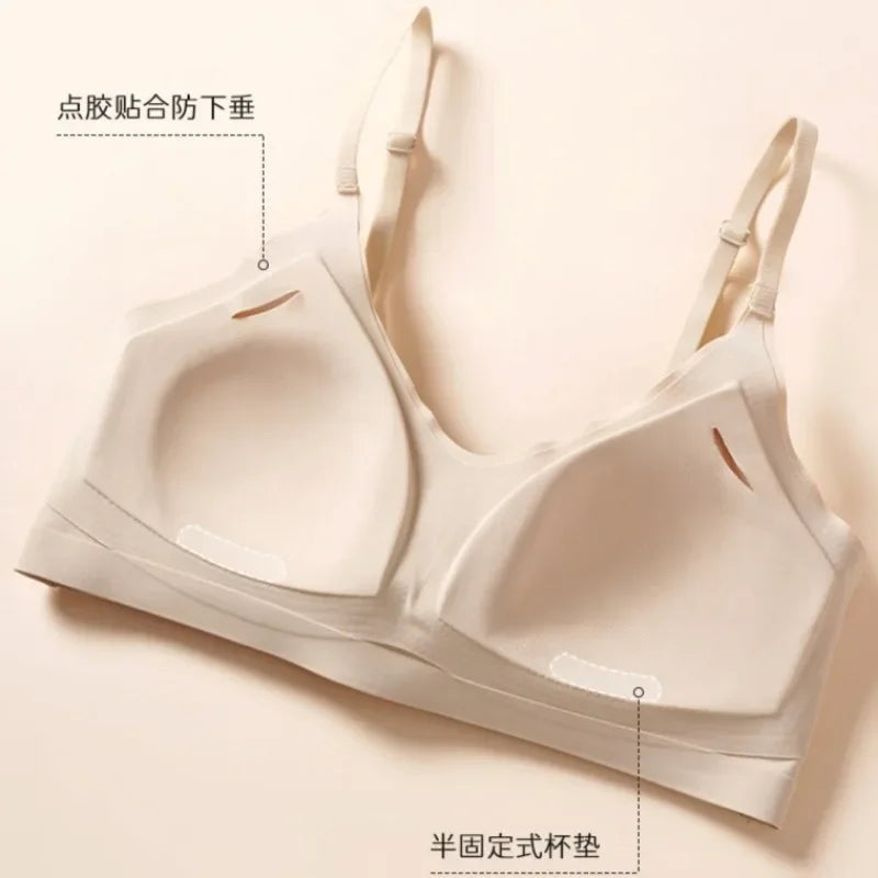 Soft Support Seamless Underwear Comfortable Gathering No Steel Ring Collection Light Thin Breathable Bra Style - Matrix Studios