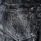 Gothic Retro Baggy Unisex Mopping Pants Y2K Phantom Jeans High Street Spider Embroidered Patch Hip Hop Streetwear Straight Jeans - Matrix Studios