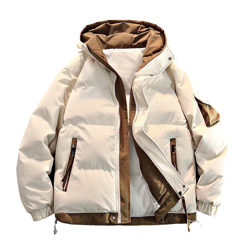 2025 Autumn/Winter thicken Parka Coat men New style Fashion Casual Loose style Comfortable down jacket Thick Warm coat for man - Matrix Studios