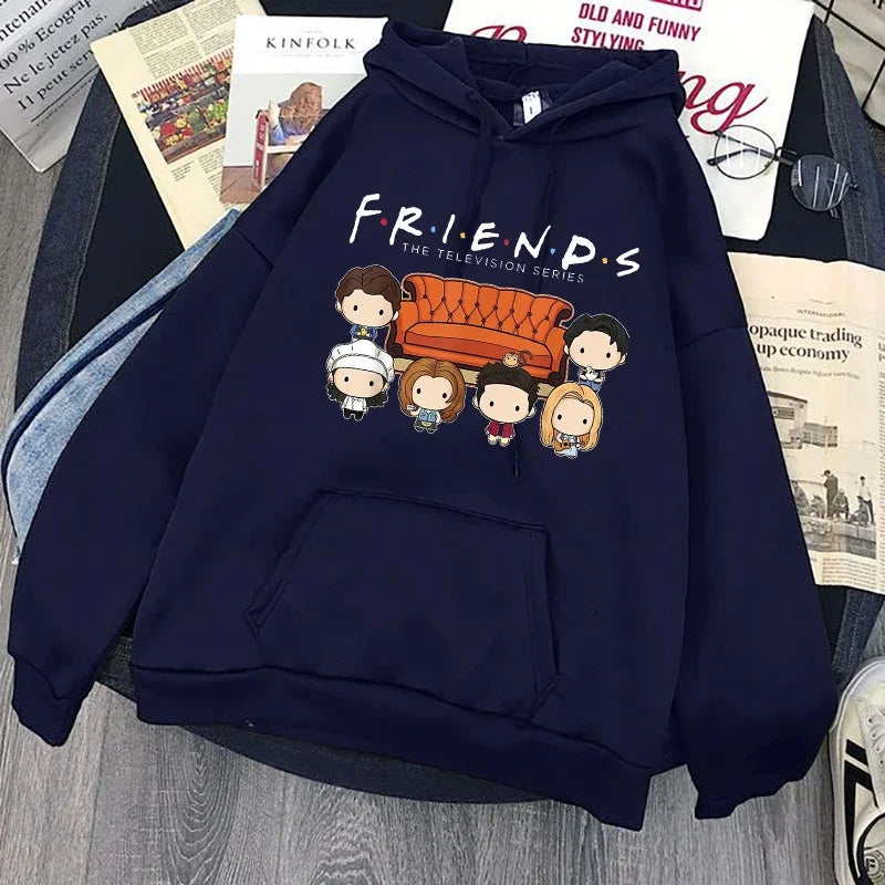Friends TV Show Hoodies for Women, Funny Cartoon Friends Hoodies, Ullzang Graphic, Vintage Anime Sweatshirt, Female Hoody, 90s - Matrix Studios