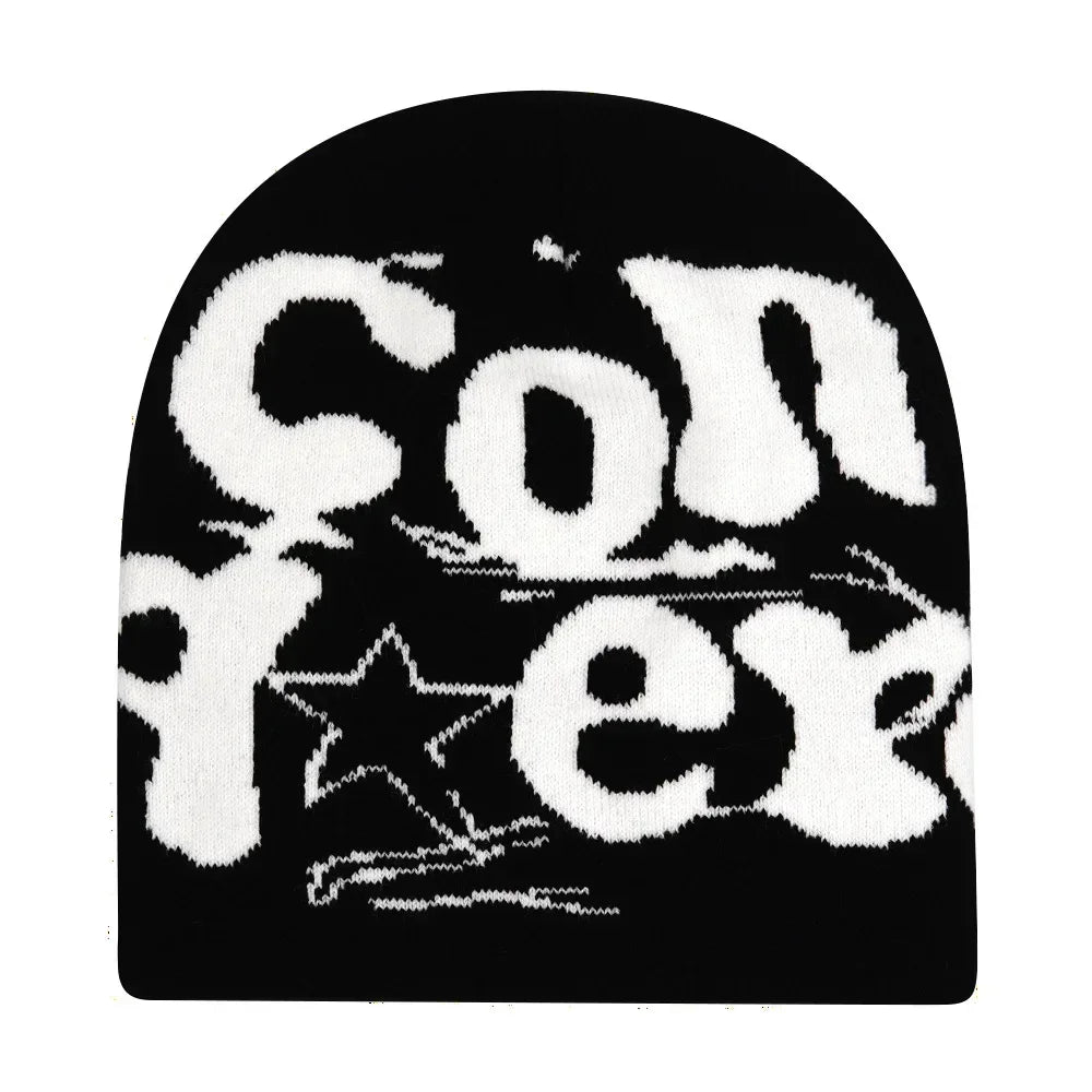 Y2K Letter Knitted Winter Autumn Beanie Cap Men Women Kanye Beanies Gorras Hombre Top Warm Skiing Hat Ear Hats Hip Hop Skullcap - Matrix-studios.com