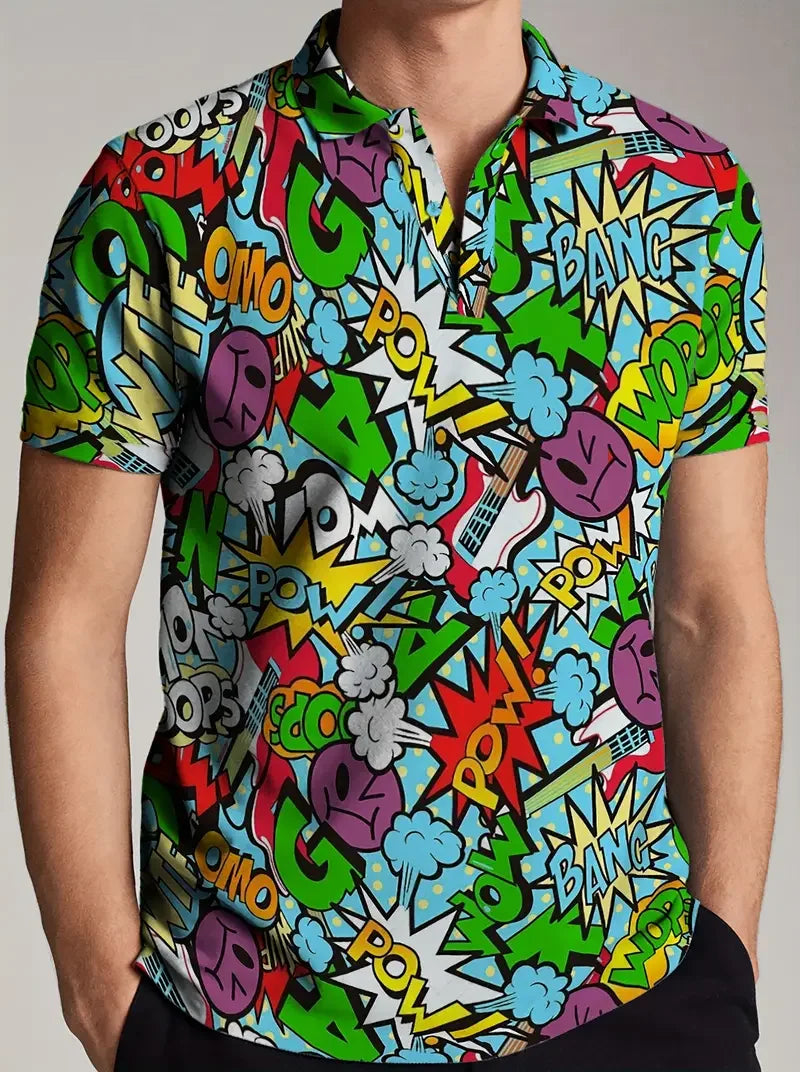 Cat Animal 3D Printed Men Women Polo Shirt 2025 New Fashion Button Lapel Short Sleeve Tops Man T Shirts Graphic Polo Clothing - Matrix-studios.com