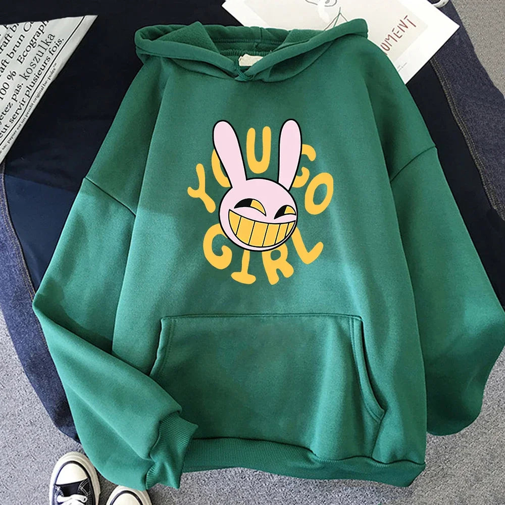 YOU GO GIRL Digital Circus Jax Hoodie Fashion Women Harajuku Funny Cute Rabbit Hoodie Unisex Cartoon Vintage Pullover Sweatshirt - Matrix Studios