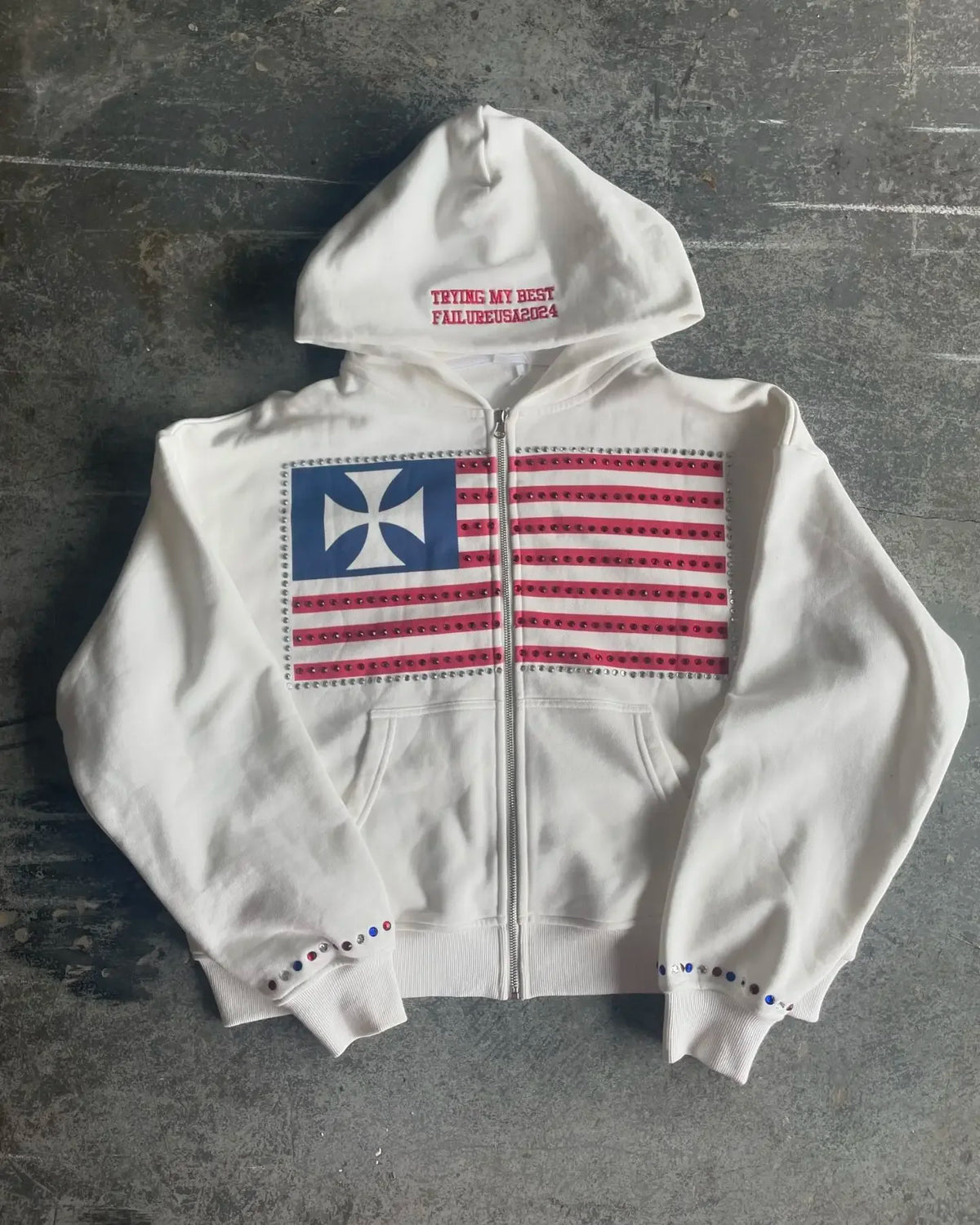 Autumn and Winter New Minimalist Design Color Collision Pattern Women Hooded Sweatshirt Harajuku Y2K Loose Zipper Sweatshirt - Matrix Studios