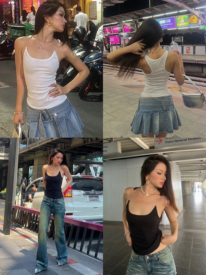 Women Ypro Ribbed Invisible Strap Tank Top Camis Tee - Matrix-studios.com