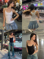 Women Ypro Ribbed Invisible Strap Tank Top Camis Tee - Matrix-studios.com
