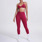 Women 2pcs Patchwork Sport Yoga Suit Training Sleeveless Sport Gym Tops Tummy Control Slimming Booty Leggings Yoga Suit Sports - Matrix-studios.com