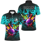 Cool Custom Team Name Bowling Man Polo Shirt Men Women 3D Printed Summer Short Sleeve Lapel Button Polo T Shirt Clothes - Matrix-studios.com