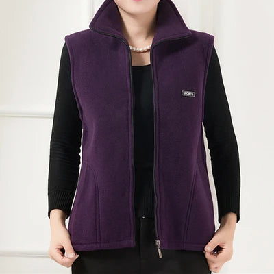 Polar Fleece Coat For Women's Vest Autumn Sleeveless Vests For Women Jacket Fashion Zipper Casual Waistcoat Female - Matrix Studios