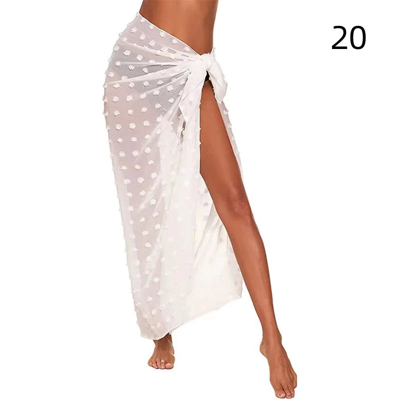 Summer Sexy Beach Skirts Women Beach Wear Chiffon Beach Wrap Skirt Towel Long Sarong Cover Up Sexy Bikini Scarf - Matrix Studios