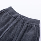Autumn And Winter New 100% Merino Wool Flat Small Foot Pants Women Loose High Waist Lean Knitted Cashmere Bunched Foot Pants - Matrix-studios.com