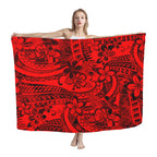 Summer Custom Sarong Rugby Team LOGO Polynesian Tribes Print Multi Wear Beach Sarong Swimsuit Wrap Lavalava Sarong Men Cover - Matrix Studios