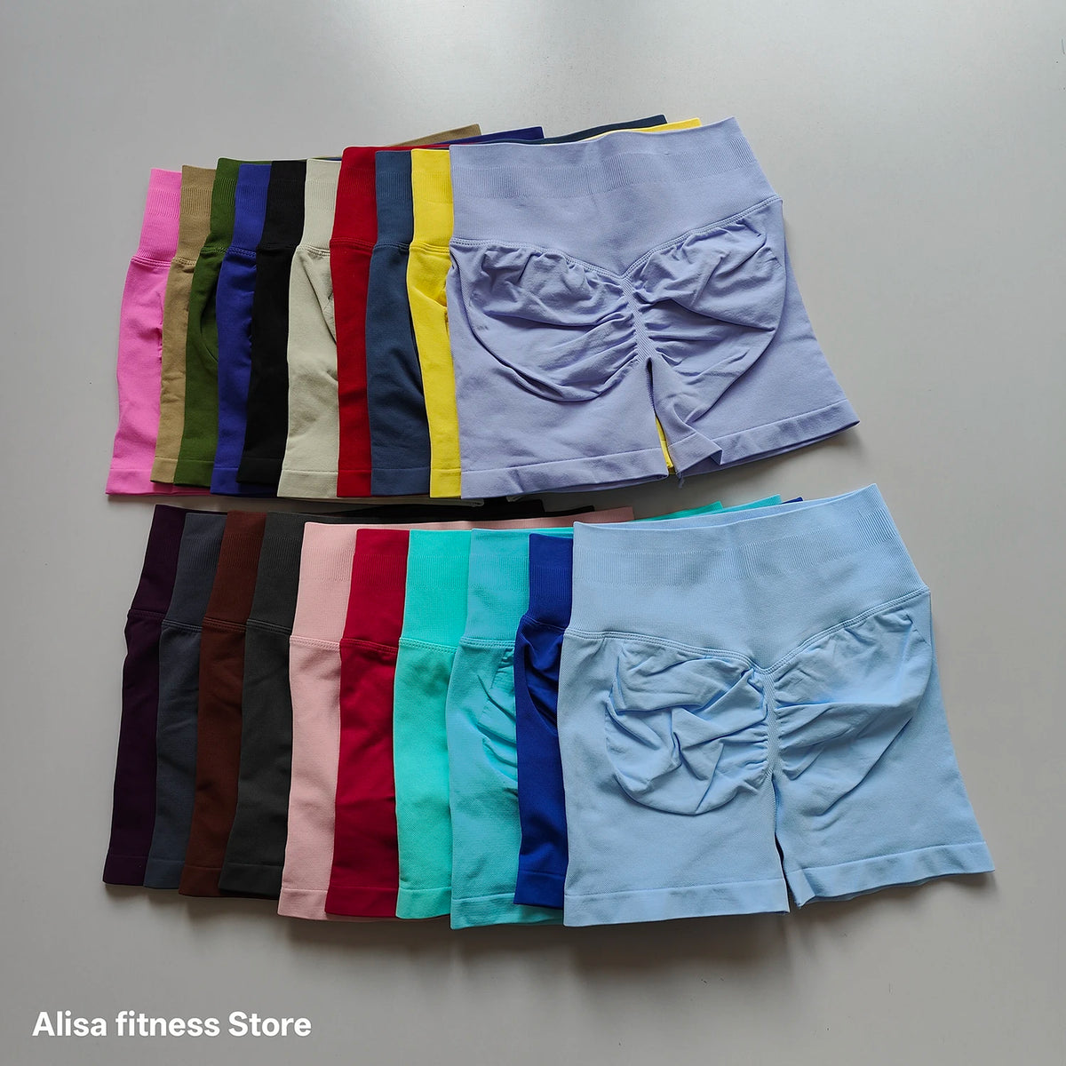 Summer High Waisted Yoga Shorts Tummy Control Seamless Fitness Shorts Sexy Running Fitness Short Pants Solid Color Yoga Leggings - Matrix Studios